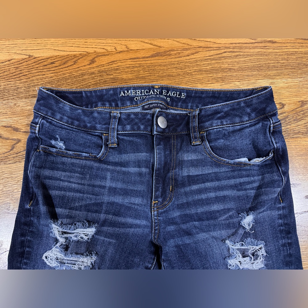 360 Super Stretch Distressed Jegging Jeans - Size 8 R